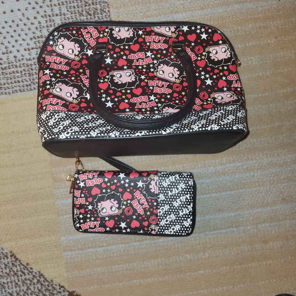 Betty Boop Black and Red Women's Bag Set